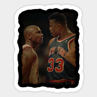 Michael Jordan vs Patrick Ewing, 1992 Vintage Sticker